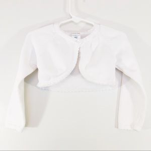 Wonderkids White Crop Cardigan Cover Up 3T